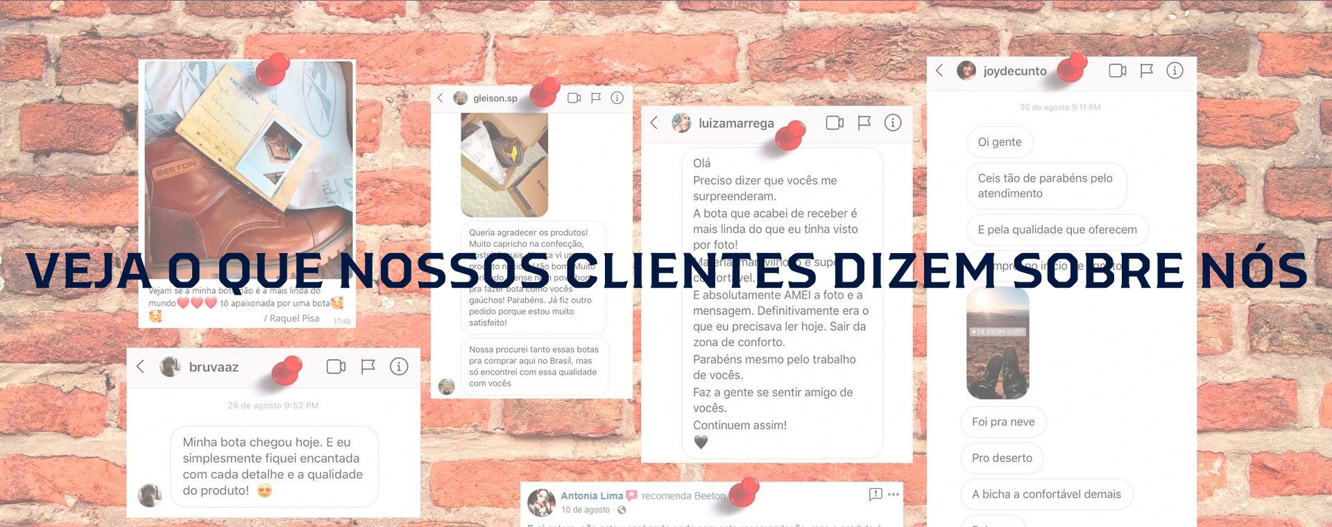 Veja o que nossos clientes dizem sobre nós Veja o que nossos clientes dizem sobre nós